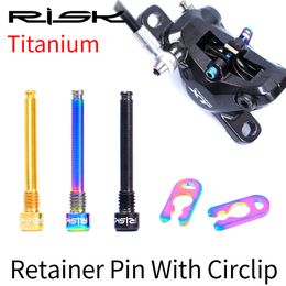 Bike Brakes RISK Bolts Bicycle Hydraulic Brake Pad Screw Fixing Pin Inserts Caliper Hexagon Screws With Circlip For XT XTR 230614