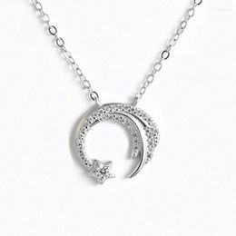 Choker Moon Star Meteor Garden Slip Falling Micro-Inlaid Clavicle Chain Temperament Female Necklace
