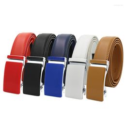 Belts LannyQveen Style Genuine Leather For Man Brand Customised Men's Automatic Buckle Wholesale