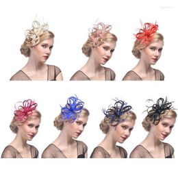 Headpieces Wedding Bridal Fascinator Hat Flower Feather Tea Party Women Girls Hair