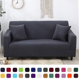 Chair Covers Solid Color Sofa Covers for Living Room Elastic Sofa Cover Corner Couch Cover Slipcover Chair Protector 1234 Seater Sets 230614