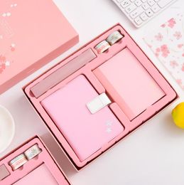 Creative Japanese Notebook Student Schedule Plan Book Beautiful Cherry Blossom Handbooks Gift Set Stationery Supplies