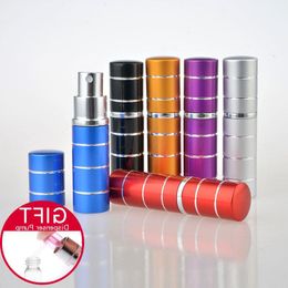 1 Piece 10ML Mini Portable Silver Ring Metal Refillable Perfume Bottle With Spray&Empty Cosmetic Containers For Free Shipping Cdpik