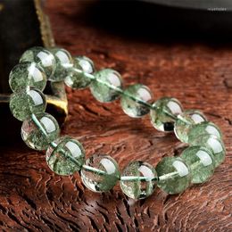 Link Bracelets Natural High Quality Green Ghost Beads Women Bracelet Blonde Crystal Trendy Reiki Healing Jewellery Girl Emo Gift Wholesale