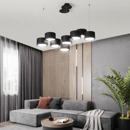 Chandeliers Nordic Personality Round Chandelier Modern Fashion Shape Living Dining Room Bedroom Creative Combination Lamps