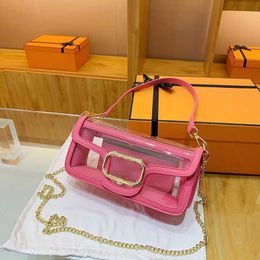 Jelly Designer Bag Crossbody Shoulder Bags For Women Simple PVC Transparent Messenger Bag Chain Underarm Tote Bag Lady Purse Handbags 230601