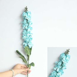 Dried Flowers 90CM Hyacinth Violet Silk Artificial Long Floral Decoration for Spring Home Wedding Hotel Decor Fake Flower