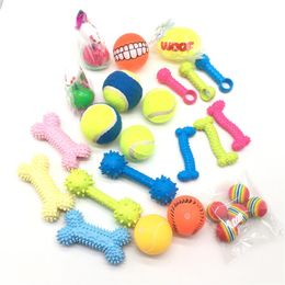 TPR Pet Toys Chew Dog Toys Teddy Puppy No Poison Health Chew Interactive Rubber Pacifier Bones Molar Clean The Teeth Funny Games