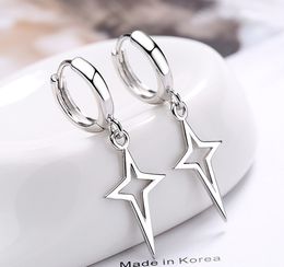 Dangle Chandelier Gothic Punk Style Copper Metal Drop Earrings BlackSilver Colour Stars Cross Pendientes Fashion For Women Men Rock Jewellery 230614