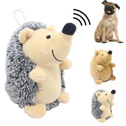 15cm Pet Plush Toy Hedgehog Shape Dog Teething Toy Pet Squeaky Toy Puppy Kitten Toy