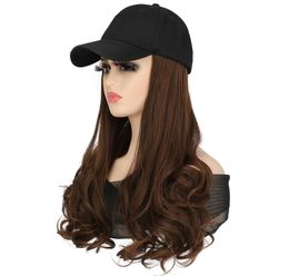 24-Inch Fashionable Duckbill Cap Wig Combo - Chic Pear Blossom Long Curly Hair - Variety of Styles for Your Unique Look - Elevate Your Style Today