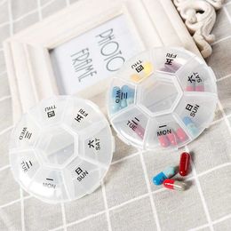 New Pill Case Container 7 Grids Portable Weekly Pill Box Storage Case Mini Medicine Organizer Tablet Dispenser Splitters