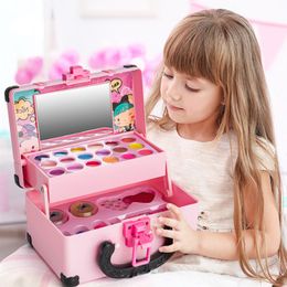 Beauty Fashion Kids Simulation Cosmetics Set Pretend Makeup Toys Girls Play House Simulation Make up Educational Toys for Girls Birthday Gift 230614