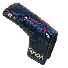 wholesale Golf Headcover High Quality HONMA Golf Putter HeadCover Black Clubs Putter Head Cover Compatible with all Golf Clubs Free Shipping