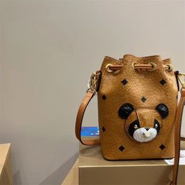 Luxury Bucket Handbags Women Shoulder Bags Panda Design Leather Totes Fashion Cross Body Bag Mini Lady Handbag Drawstring Bag