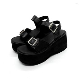 Sandals Buckle Women High Heels Platform Sexy Dress Trendy Shoes Summer Designer Brand Thick Pumps Mujer Zapatillas