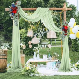 Other Event Party Supplies Chiffon Wedding Arch Draping Fabric 75*600CM Wedding Arch Drapes Sheer Backdrop Curtain for Wedding Ceremony Party Ceiling Decor 230614