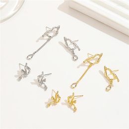 Stud Earrings Hiphop Exaggerated Sweet And Cool Asymmetric Design Sense For Women14k Gold Plated Brincos Jewellery Gift