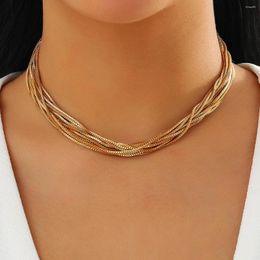 Choker Classic Multilayer Small Boxes Charm Chokers Necklace For Women Jewellery Female Metal Copper Chain Neck Gifts Party Collar