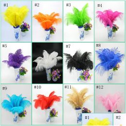 Other Festive Party Supplies 3035Cm High Quality Dyed Large Ostrich Feather Hair Bleached Regar Colour Stock Eea515 Drop Delivery H Dhsoq