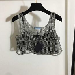 Women's T-Shirt Women's T-Shirt good Women's TShirt Triangle Badge Diamond Tank Tops Womens Sling Tops 2 Pcs Set for Women Sexy Sleeves Summer Vest J230615