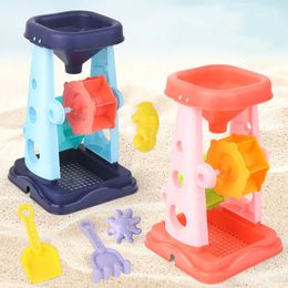 Sand Play Water Fun Summer Beach Toy Set Kids Seaside Sandpit Swimming Toys Sandglass Shovel Hourglass Tool 230615