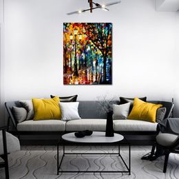 Colourful Textured Canvas Art Kaleidoscope of Love Hand Painted Abstract Artwork Urban Landscape High Quality