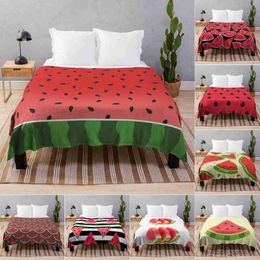 Blanket Red Watermelon Soft Throw Blanket Queen Lightweight Flannel Fleece Blanket for Couch Bed Sofa Travelling Camping for Kids R230615