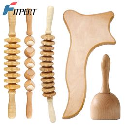 Full Body Massager Wooden Therapy Massage Tools Set - Maderoterapia Kit - Lymphatic Drainage Massager - Wood Therapy Tools for Body Shaping 230614