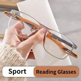 Sunglasses Sport Reading Glasses Men Women Ultralight Elastic Presbyopia Eyeglasses TR90 Fashion Blue Light Blocking Optical Eyewear 0- 4.0