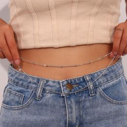 Belly Chains Double Layers Small Charm Chain Sexy Cute Girl's Stainles Steel Waist Body Jewellery For Female 230614