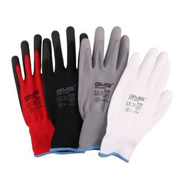 Hand Protection 12 Pairs Gmg Ce Certificated En388 Red Black Pu Work Safety Gloves Mechanic Working Drop Delivery Office School Busi Dhjdt