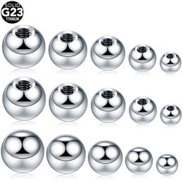 Labret Lip Piercing Jewelry 50pcslot G23 Screw Replacement Balls Accessories For Nipple Navel Tongue Eyebrow Earring Piercings 14G16G 230614