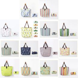 Storage Bags Blue Yellow Flower Brown And White Grid Table Knife Color Green Lines Slash Stripe Striped Stripes Colored Polyline Col Otjka