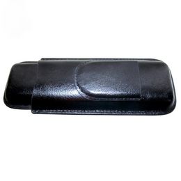Leather Cigar Case Holster Mini Travel Humidor 2 Tube Cigars Pouch Cigarette Storage Bag Smoking Accessories with Cutter Gift