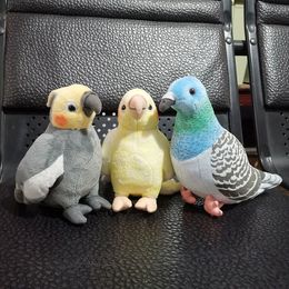 Plush Dolls Super Mini Cockatiel Plush Toys Soft Real Life Parrot Stuffed Animals Toy Reastic Birds Stuffed Dolls Gifts For Kids 230614