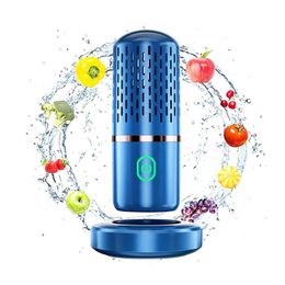 Fruit Vegetable Tools Portable Capsule Fruit Vegetable Cleaning Kitchen Tools Machine Wireless Charging Food Purifier Vegetable Cleaner Device 230614