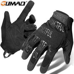 Sports Gloves Men Tactical Shockproof Camo Airsoft Full Finger Glove Military Hiking Mittens Bike Cycling Shooting Bicycle Driving Gym 230615