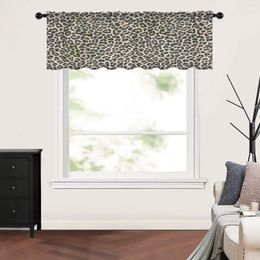 Curtain Leopard Pattern Short Sheer Curtains For Living Room Bedroom Kitchen Tulle Window Treatments