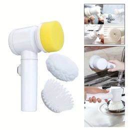 1pc Electric Spin Scrubber, Electric Cleaning Brush 5-in-1 Handheld Kitchen Cleaner Cordless Spin Scrubber, Power Scrubber Bathroom Rechargeable Scrub Brush
