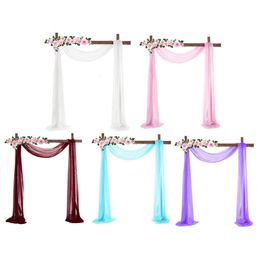 Other Event Party Supplies Wedding Arch Drapping Fabric Chiffon Fabric Curtain Drapery Ceremony Reception Party Supplies 70*550cm Drop 230614