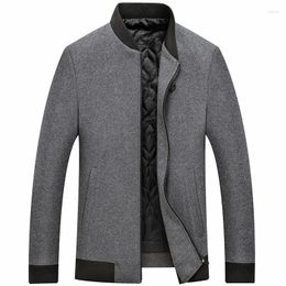 Men's Jackets Mens Woollen Jacket Autumn And Winter Fashion Thickened Baseball Zipper Cardigan Outerwear & Coats Male Tops