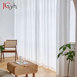 Curtain Modern Hall Semi Velvet for Living Room Bedroom Window Translucent White Doorway Background Home Decor Drape 230615