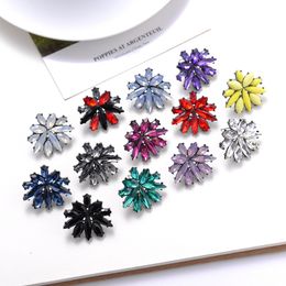 Ear Cuff LUBOV Colorful Crystal Star Shape Fashion Stud Earrings Acrylic Stone Women Piercing Christmas Gift for Girlfriend 230614