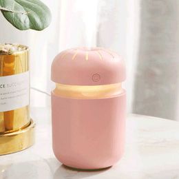 Humidifiers 300ml Cute Mini Humidifier Aromatherapy Essential Diffuser Mute Desktop USB Cold Mist with Colored Light