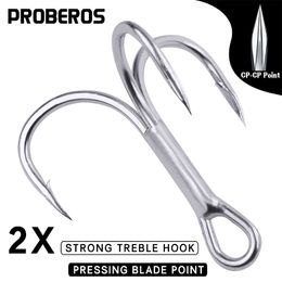 Fishing Hooks 50pcs/lot Saltwater Fishing Hooks Treble Hooks 2#-4#-6#-8#-10#-12#-14# High-Carbon Steel Fishhooks High Strength Hooks 230614