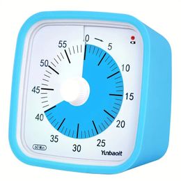 1pc, Visual Timer, Upgraded 60 Minute Visual Timer With Protective Case, Silent Countdown Timer For Kitchen With Low Power Indicator Light, Suitable For Kitchen School