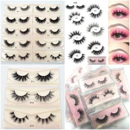 Mink Lashes 3D Mink Eyelashes Cruelty Natural Lash Handmade Reusable Natural Eyelashes Popular False Eeye Lashes Makeup E series