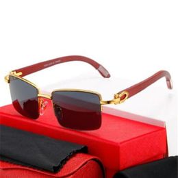 Carti sunglasses Square C shaped Decorative Sunglasses Men Women Brand Optical Frames Designer Glasses Peach Metal Brown Blue Yell244b