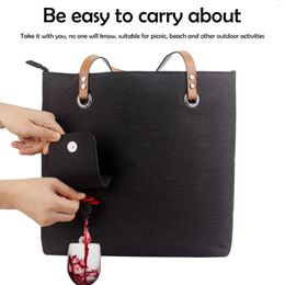 Storage Bags Wine Canvas Bag With Hidden Insulated Compartment Fashionable Casual Beach Tote Handbag For Outdoor Beaches